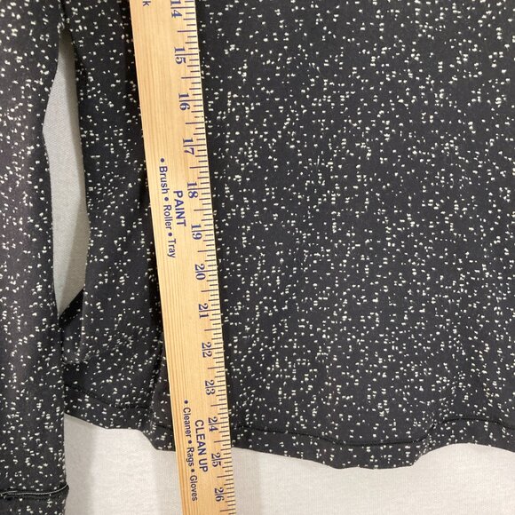 Lululemon Black White Dot Run Briskly Quarter Zip Pullover Top size 8 Athletic - Picture 5 of 12